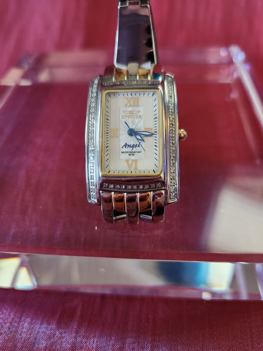 Invicta Gold-Tone Wristwatch Diamond Accent Purple Dial Bracelet in Original Box s-l400.jpg main image 3