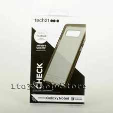 Tech21 EVO Check Slim Flexible Case Cover for Samsung Galaxy Note 8 Smoke Black