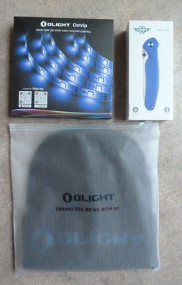 RARE Olight Bundle Blue Okife Drever + Ostrip bluetooth + Olight Beenie hat SWAG