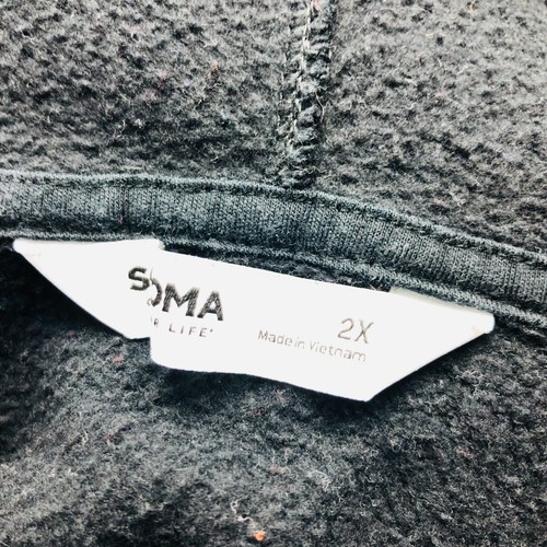Sonoma Women's Long Sleeve Hooded Sweatshirt Hoodie Solid Black Casual Size 2X - Picture 4 of 5