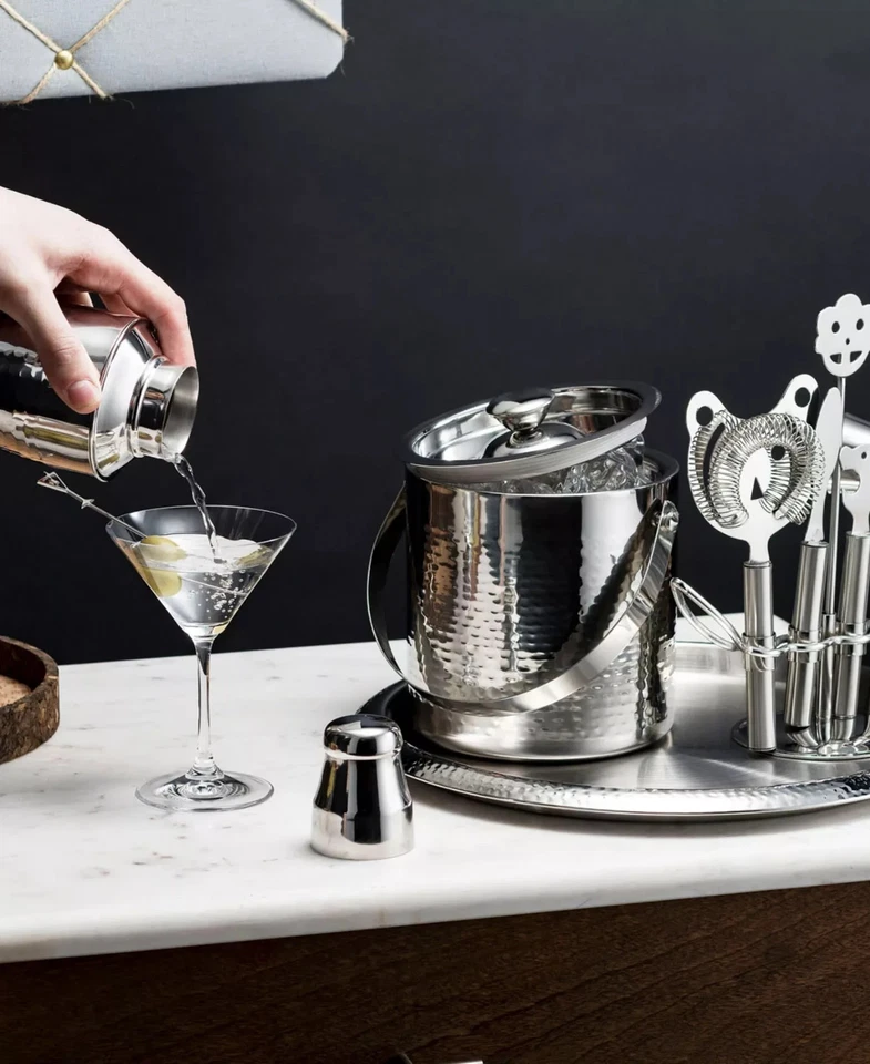 Godinger кованая нержавеющая сталь 9 предметов барный набор — гладкий домашний бар подарок - Изображение 3 из 4