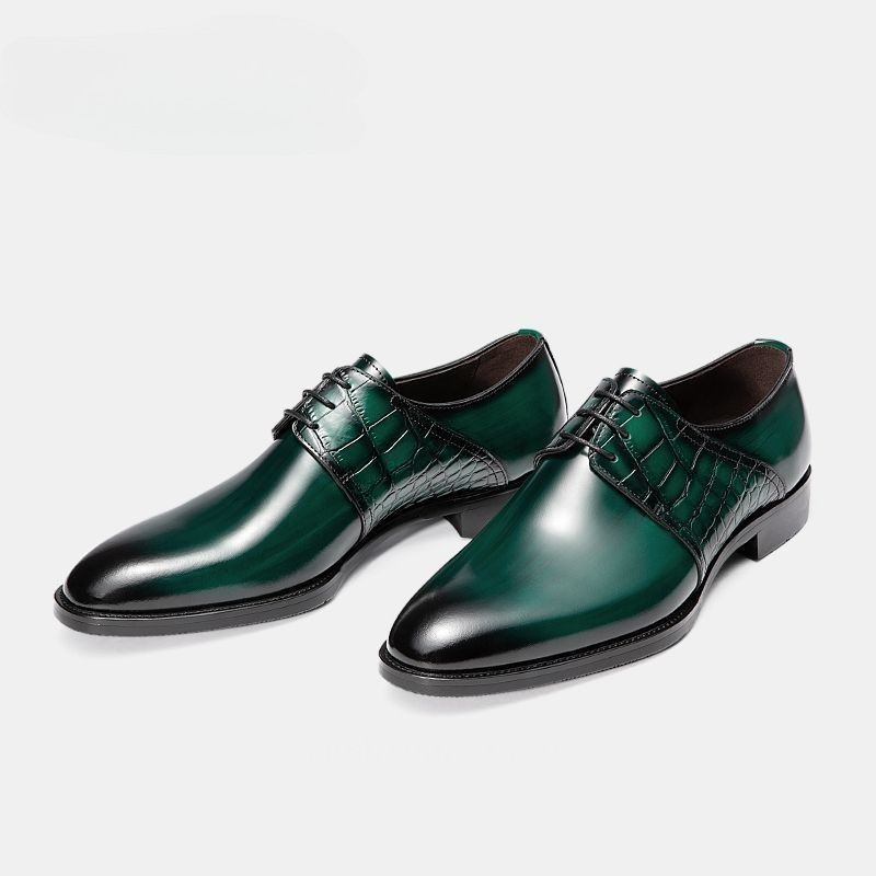 SAOLA Scarpe da lavoro da sposa in vera pelle con lacci eleganti formali da uomo a punta inglesi