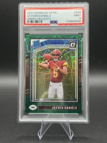 2024 Panini Donruss Optic -  Jayden Daniels #248 Green Velocity PSA 9 (RC)