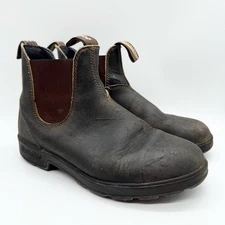 Blundstone 500 Leather Chelsea Boots Original Stout Brown Size UK 5.5 (U.S. 8.5)