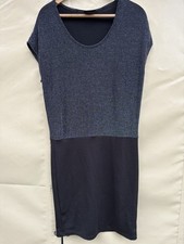 ICHI silver & black evening dress, scoop neck, sleeveless size L