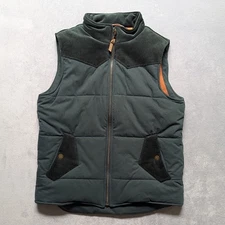 Normal Brand Dano Vest Men's Size Medium Forest Green Corduroy Puffer Full Zip