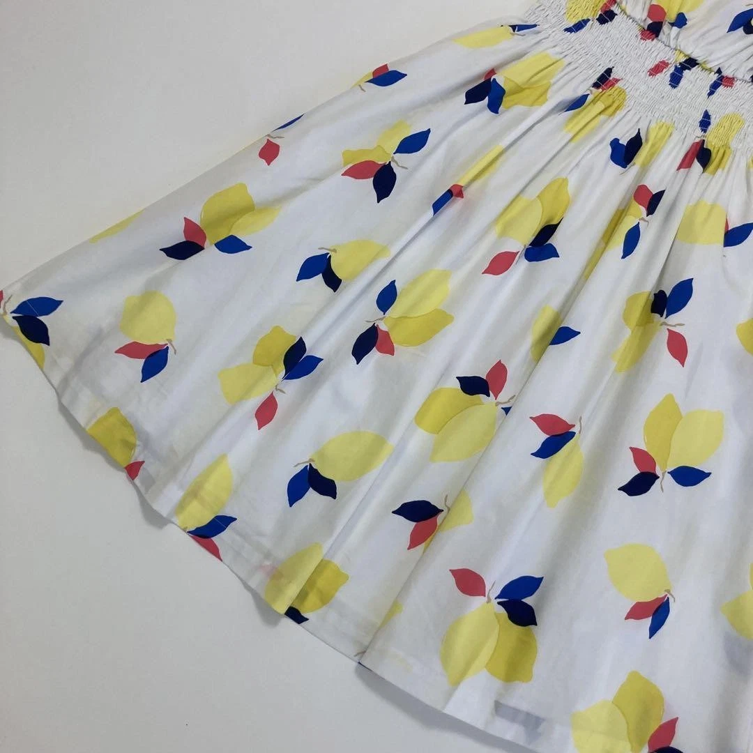 Abito Kate Spade stampa limone 2 bianco