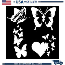 Butterfly Decal 4 Pack: Butterflies, Butterfly Heart