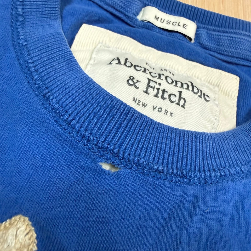 Vintage y2k Abercrombie & Fitch Muscle T Shirt large fighting moose preppy - Image 4 of 4