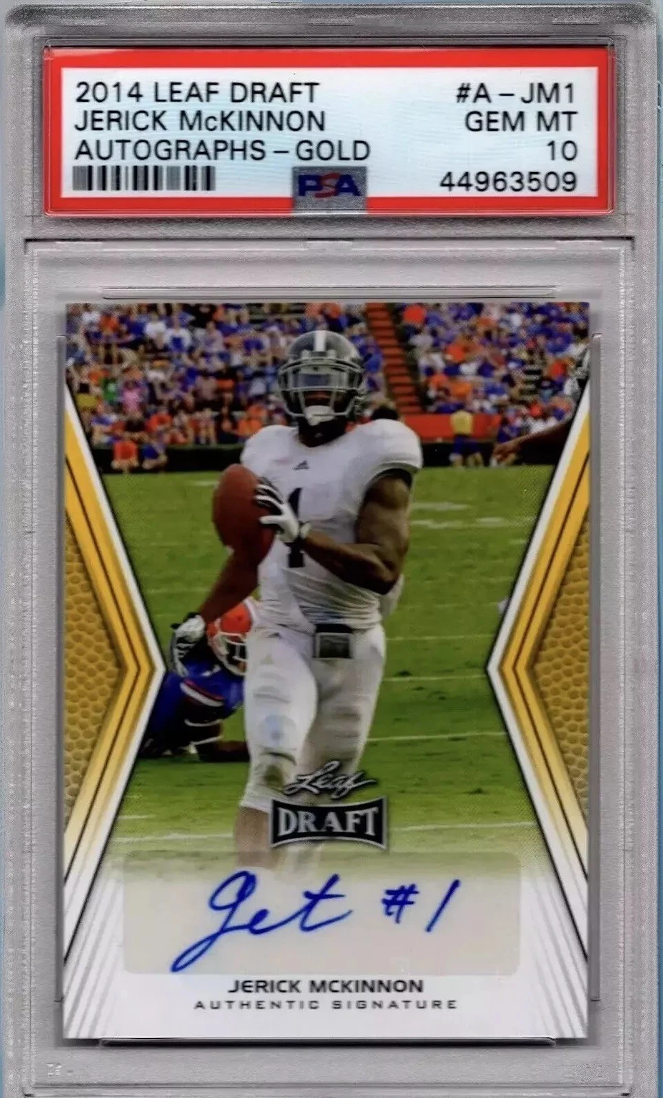 Jerick McKinnon Leaf Draft Autographs #AJM1 Gold