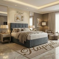 PLUSH DIVAN BED SET WITH MEMORY MATTRESS AND HEADBOARD 3FT 4FT 4FT6 5FT 6FT