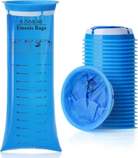 24 Pack Vomit Bags Disposable, 1000Ml Leak Resistant Emesis Bag, Medical Grade P