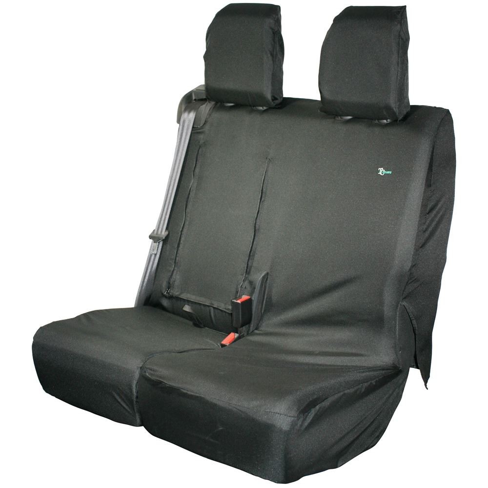 Town & Country Covers Vauxhall Vivaro 2019 Onwards Black Van Double Passenger Seat Cover - Black - Image 6