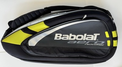 Babolat Aero Technology 6+ Tennis Racquet Bag Backpack Black Yellow Isothermal
