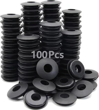 100pcs Glad Hand Seals Rubber Truck Gladhand Seals Black Polyurethane Seal Washe