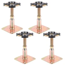 4 Pieces Adjustable Elevated Post Base,Support Beams, Floor Support Beams, Mo...