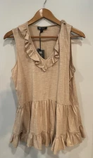 Women’s DG2 Diane Gilman Stylish Top Blouse Size Large