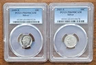 2× PCGS PR69 DCAM Silver Roosevelt Dimes – 1999-S & 2001-S Proof