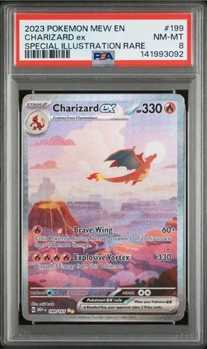 2023 POKEMON MEW EN-151 | SPECIAL ILLUSTRATION RARECHARIZARD EX 199 PSA 8