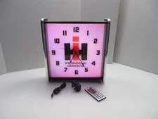 International Harvester Tractors LED light up Advertising wall clock Brand New