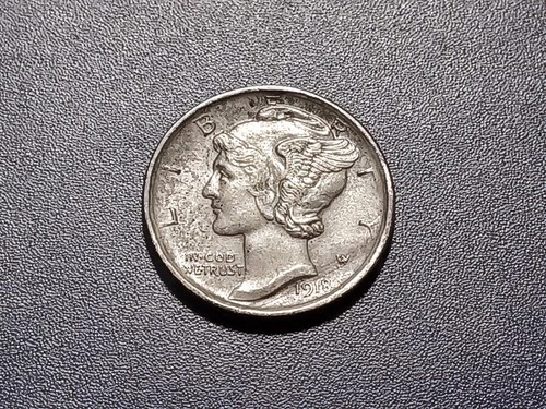 Nice Very Choice AU 1918-D Mercury Dime