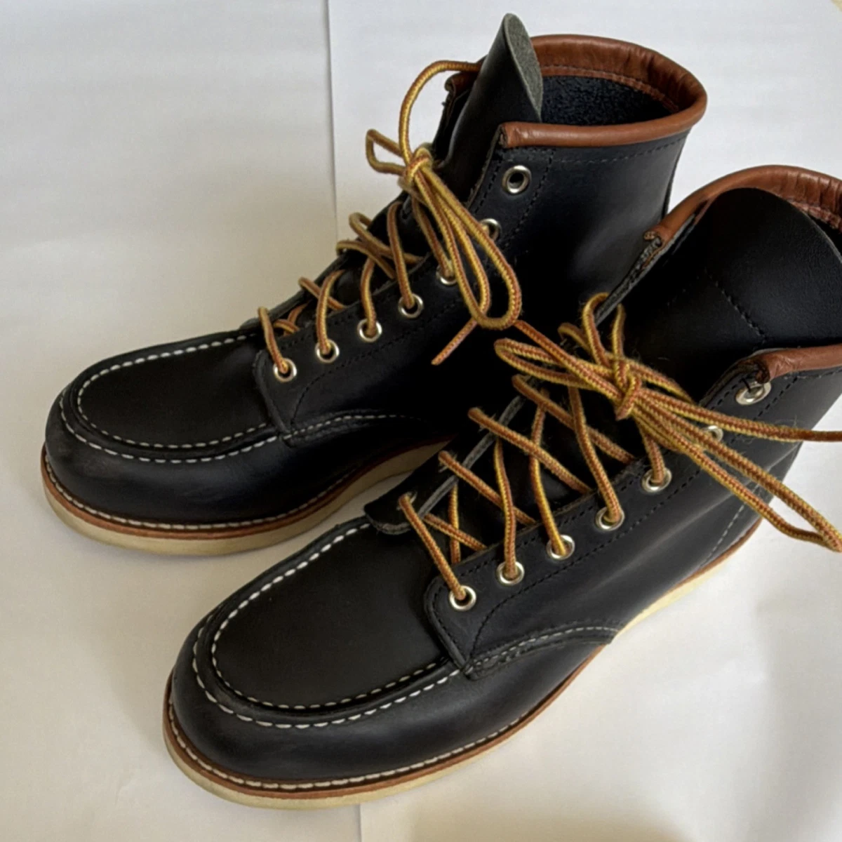 RED WING SHOES Boots Mens Size 6 Blue Black Canvas Combat ANSI Z41 PT91 Workwear Red Wing 22051 Safety Toe Work Boots Men main image 4