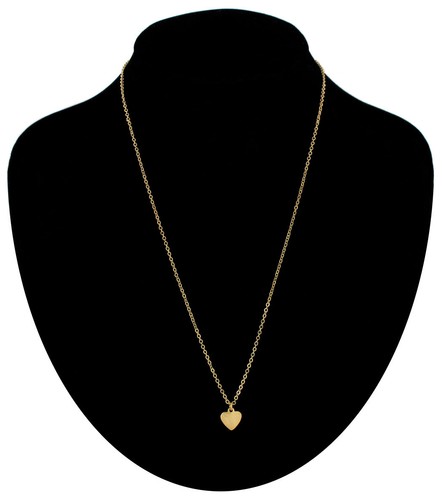 Ky & Co USA Tiny Heart Pendant Necklace Back To School Jewelry 18" - Gold Tone - Bild 2 von 3