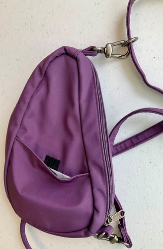 AmeriBag Healthy Back Purple 8" Microfiber Crossbody Baglett Sling Bag EUC - Picture 7 of 16