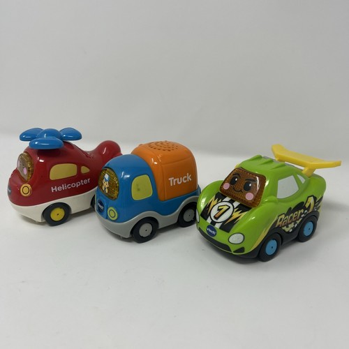 Vtech Go Go Smart Wheels Licht Sound Hubschrauber LKW Rennwagen Racer 1 Menge 3