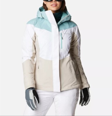 Columbia Rosie Run Hooded Ski Jacket White Omni-Heat $230 Womens Sz 2X New  - Main Image