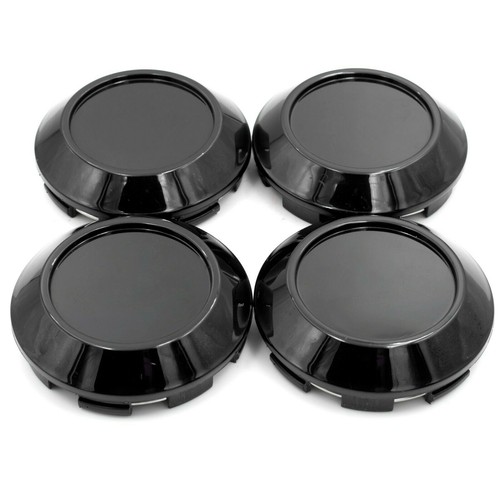4pcs 76mm /71.5mm Wheel Center Hub Cap K77 Black With Steel Ring Universal - Picture 4 of 6