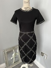 Carolina Herrera Black And White Pencil Dress Size XS