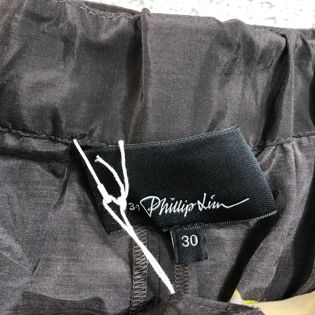 3.1 Phillip Lim Shorts Womens 30 Belted Brown Yellow Silk