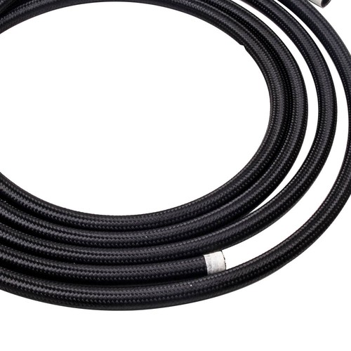 AN8 16ft 5M Nylon Stainless Steel Braided Oil Fuel Line + 10PCS Hose End Adapter - Picture 11 of 11