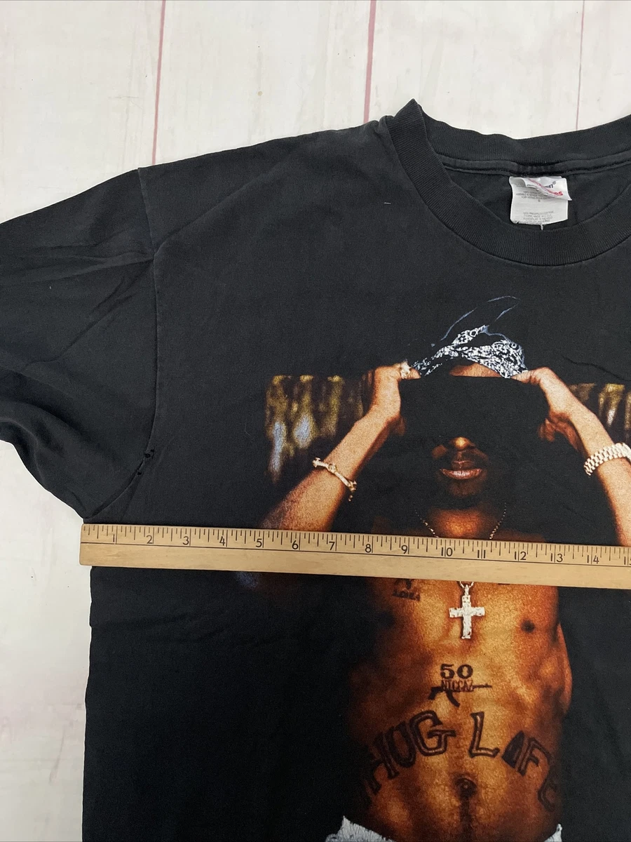 Vintage 2pac Tupac Rap Tee All Eyes On Me Promo T-Shirt Hanes Large