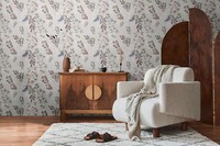 Vliestapete BläTter Floral Zweige Aquarelloptik Grau Braun 78221-2 (3,47€/1Qm)
