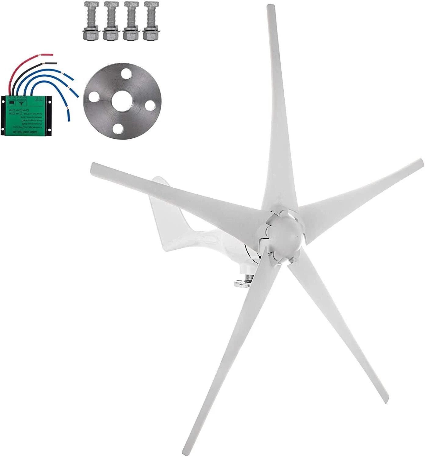 1200W Wind Turbine Generator 12V 5-Blade Wind Turbine Kit With MPPT Controller