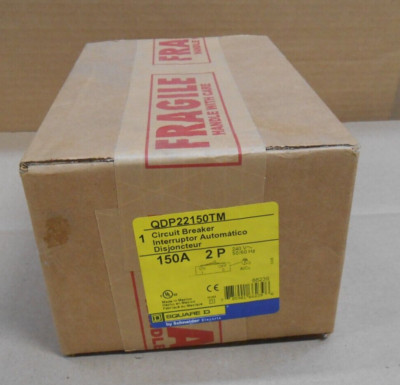 NEW SQUARE D QDP22150TM QDP CIRCUIT BREAKER 150 AMP 2P 240V~ SEALED (6 AVAIL)