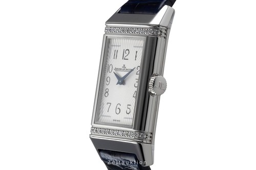 Jaeger LeCoultre Reverso Stahl Quarz Diamonds Damenuhr Ref. Q3288420, 201.8.47 - Bild 5 von 12