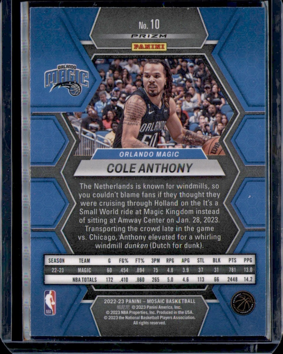 その他 PSA10 Optic RC Prizm Cole Anthony SP NBA 2020-21
