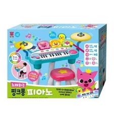 Pinkfong Shark Family Singing Piano Play Set 7 Korean 7 English 10 Classic Songs