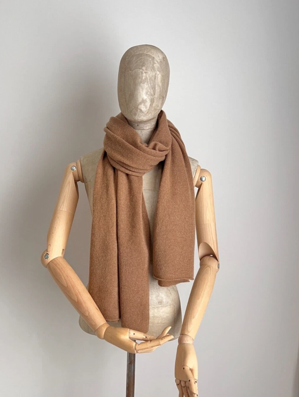 Pure cashmere scarf wrap 100% cashmere neck warmer color camel