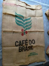 authentic cafe do brasil burlap coffee bags