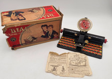 Vintage Mid-Century Marx Dial Tin/Litho Toy Typewriter w/Orig Box