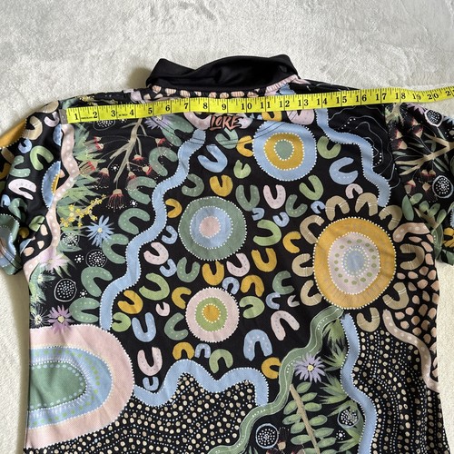 LORE Polo Shirt Women’s Size 18 Aboriginal Motif Short Sleeve Stretchy - Picture 11 of 19