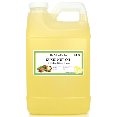 Pure Kukui Nut Oil by Dr.Adorable  2 oz 4 oz 8 oz up to Gallon  Free shipping