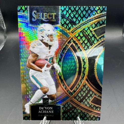 2023 Panini Select Premier Dragon Scale Prizm #176 De'von Achane /70 Dolphins RC