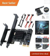 4-Port PCI-E SATA III 6Gbps Expansion Card for Enhanced Storage Solutions