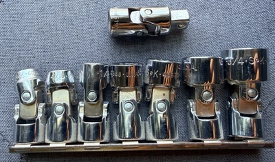 S-K 8pc Swivel Flex SAE Socket Set 3/8" Drive 12-Pt 3/8"- 3/4" SK 4609 USA + 1 - Image 1 of 4