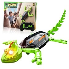 Wall Climbing Gecko RC Toy for Kids Remote Control Lizard Wall Climbing Green